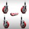 Service Caster 5'' SS Red Poly Wheel Swivel 1'' Expanding Stem Caster Set 2 Brakes, 4PK SCC-SSEX20S514-PPUB-RED-2-TLB-2-1 - alternate 3